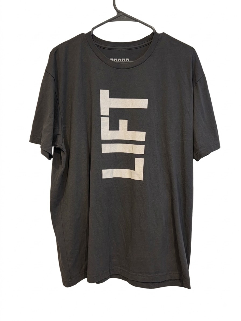 2POOD "LIFT" Short-Sleeve Graphic Workout T-Shirt – Dark Charcoal (XL)
